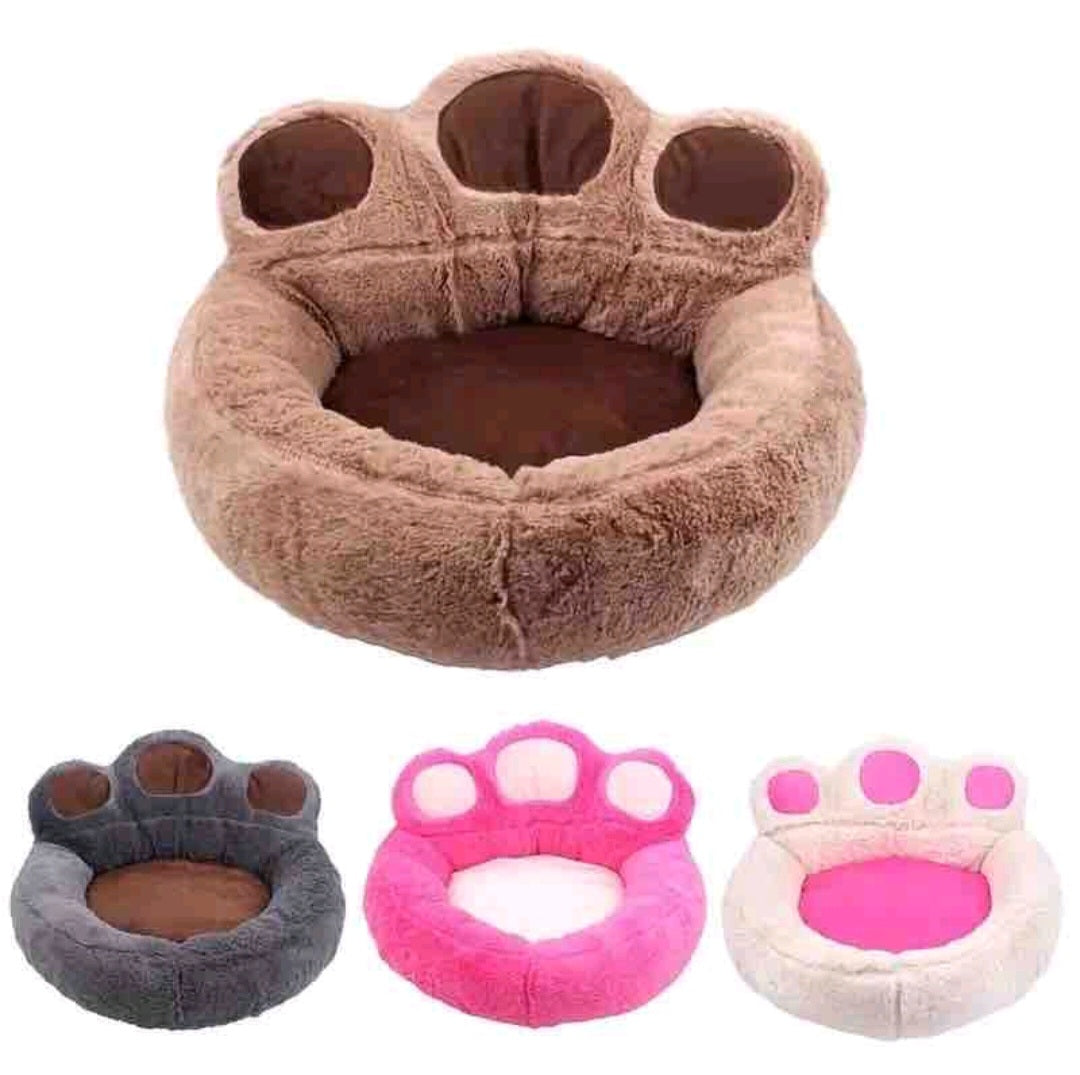 Cama 50 cm forma de patita para mascota perro